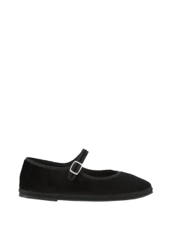 Slipper 'Mary Jane' aus Samt Nero Tabarro