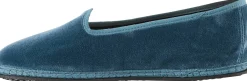 Slipper 'Modigliani' aus Samt Azzurro Adriatico