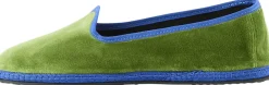Slipper 'Modigliani' aus Samt Verde Asparego Blue