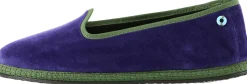 Slipper 'Modigliani' aus Samt Viola Verde Aspargo