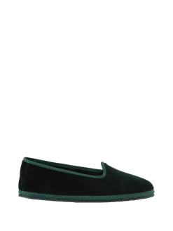 Slipper 'Modigliani' aus Samt Verde Carnia