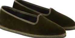 Slipper 'Modigliani' aus Samt Verde Loden