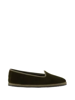 Slipper 'Modigliani' aus Samt Verde Loden