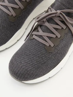 Sneaker aus Baumwollstrick Anthrazit