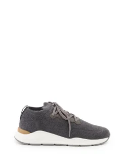 Sneaker aus Baumwollstrick Anthrazit