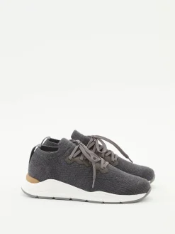 Sneaker aus Baumwollstrick Anthrazit