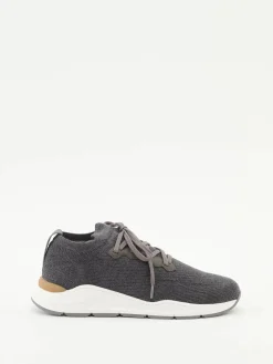 Sneaker aus Baumwollstrick Anthrazit