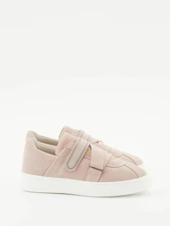 Sneaker aus Veloursleder Altrosa