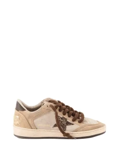 Sneaker 'Ballstar' mit Glitzerstern Beige