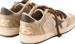 Sneaker 'Ballstar' mit Glitzerstern Beige