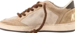 Sneaker 'Ballstar' mit Glitzerstern Beige
