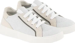 Sneaker mit Monili-Perlen Grau/Crème