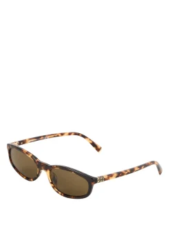 Sonnenbrille mit Logo Braun