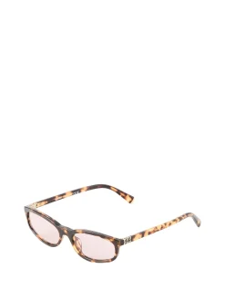 Sonnenbrille mit Logo Honey Havana/Pink
