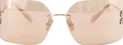 Sonnenbrille mit Logo Rosé