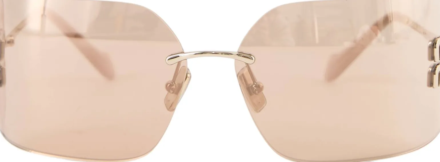 Sonnenbrille mit Logo Rosé