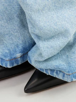 Stiefeletten aus Denim Blau/Schwarz