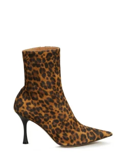 Stiefeletten 'Dunn' mit Leopardenmuster Braun/Schwarz