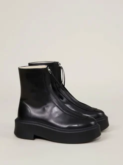 Stiefeletten 'Zipped' mit Reißverschluss Schwarz