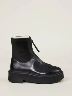 Stiefeletten 'Zipped' mit Reißverschluss Schwarz