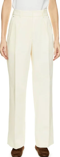 Stoffhose aus Baumwollgabardine Beige