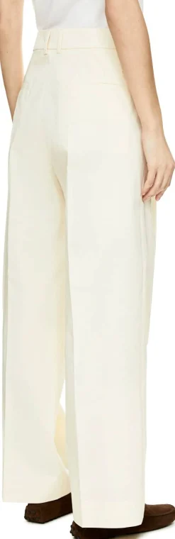 Stoffhose aus Baumwollgabardine Beige
