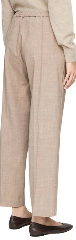 Stoffhose aus Wolle Beige