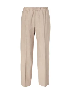Stoffhose aus Wolle Beige