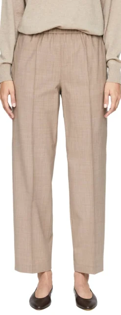 Stoffhose aus Wolle Beige