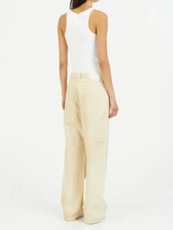 Stoffhose Beige