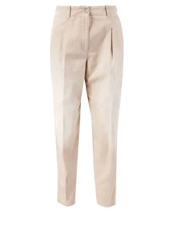 Stoffhose Beige