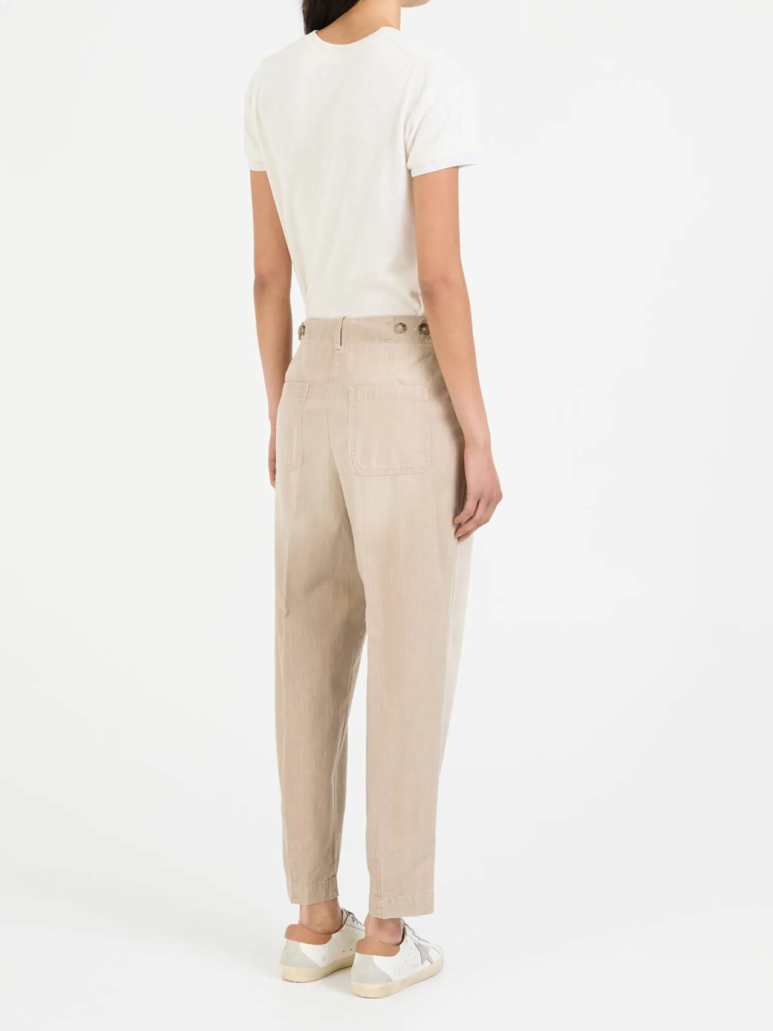 Stoffhose Beige