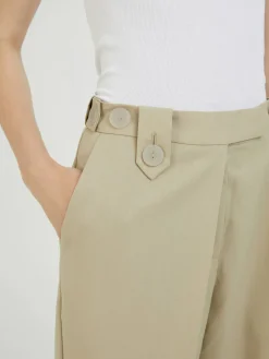 Stoffhose 'Belt Pleat' Hellgrün