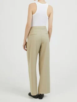 Stoffhose 'Belt Pleat' Hellgrün