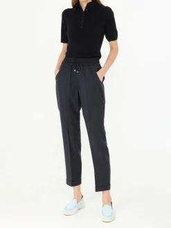 Stoffhose Blau