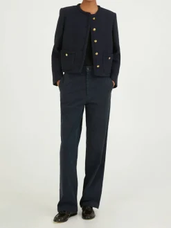 Stoffhose 'Eliot' Marineblau