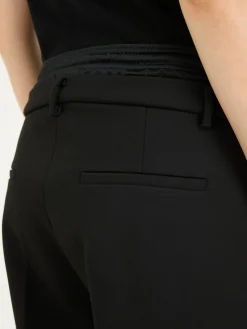 Stoffhose 'Fawn Double Waist' Schwarz