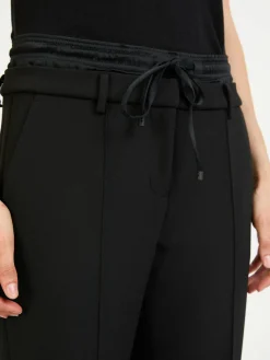 Stoffhose 'Fawn Double Waist' Schwarz