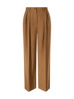 Stoffhose 'Igor' aus Baumwolle und Cashmere Braun