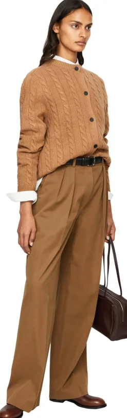 Stoffhose 'Igor' aus Baumwolle und Cashmere Braun