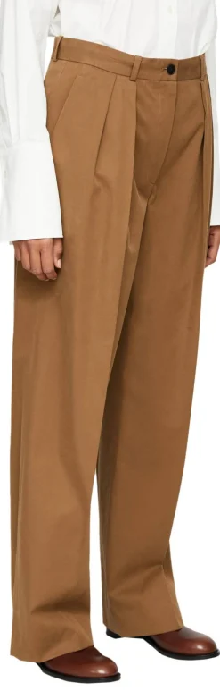 Stoffhose 'Igor' aus Baumwolle und Cashmere Braun