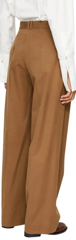Stoffhose 'Igor' aus Baumwolle und Cashmere Braun
