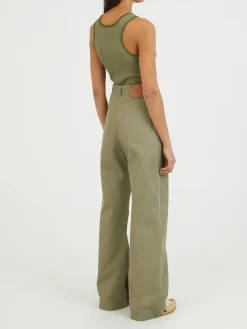 Stoffhose Khaki