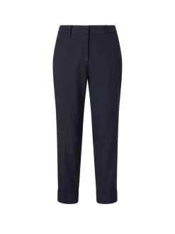 Stoffhose 'Krystal' aus Leinen Marineblau