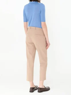 Stoffhose 'Krystal' mit Bundfalten Beige