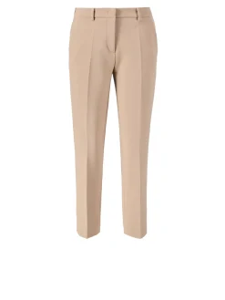 Stoffhose 'Krystal' mit Bundfalten Beige