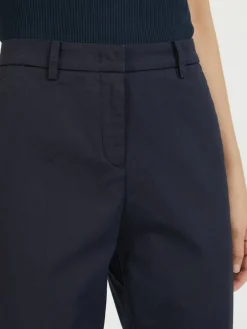 Stoffhose 'Krystal' mit Umschlag Marineblau