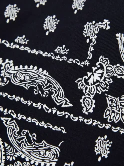 Stoffhose 'Luis' mit Paisley-Muster Marineblau/Weiß 