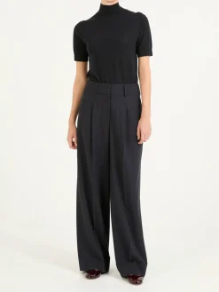Stoffhose Marineblau