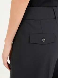 Stoffhose Marineblau